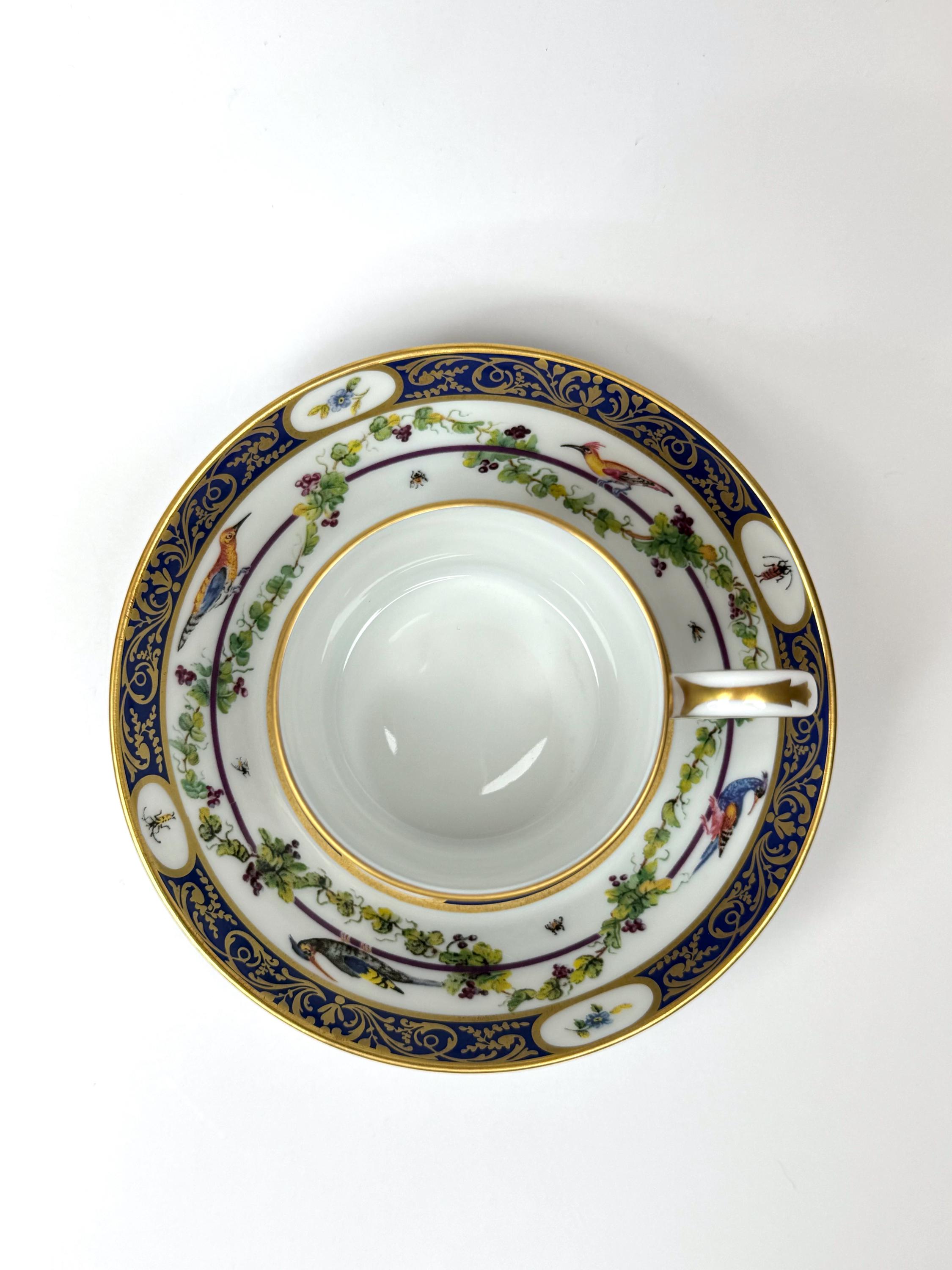 食器 Ancienne Manufacture e de Limoges Vintage ANCIENNE MANUFACTURE ROYALE De Limoges “aux Aigrettes” Tea