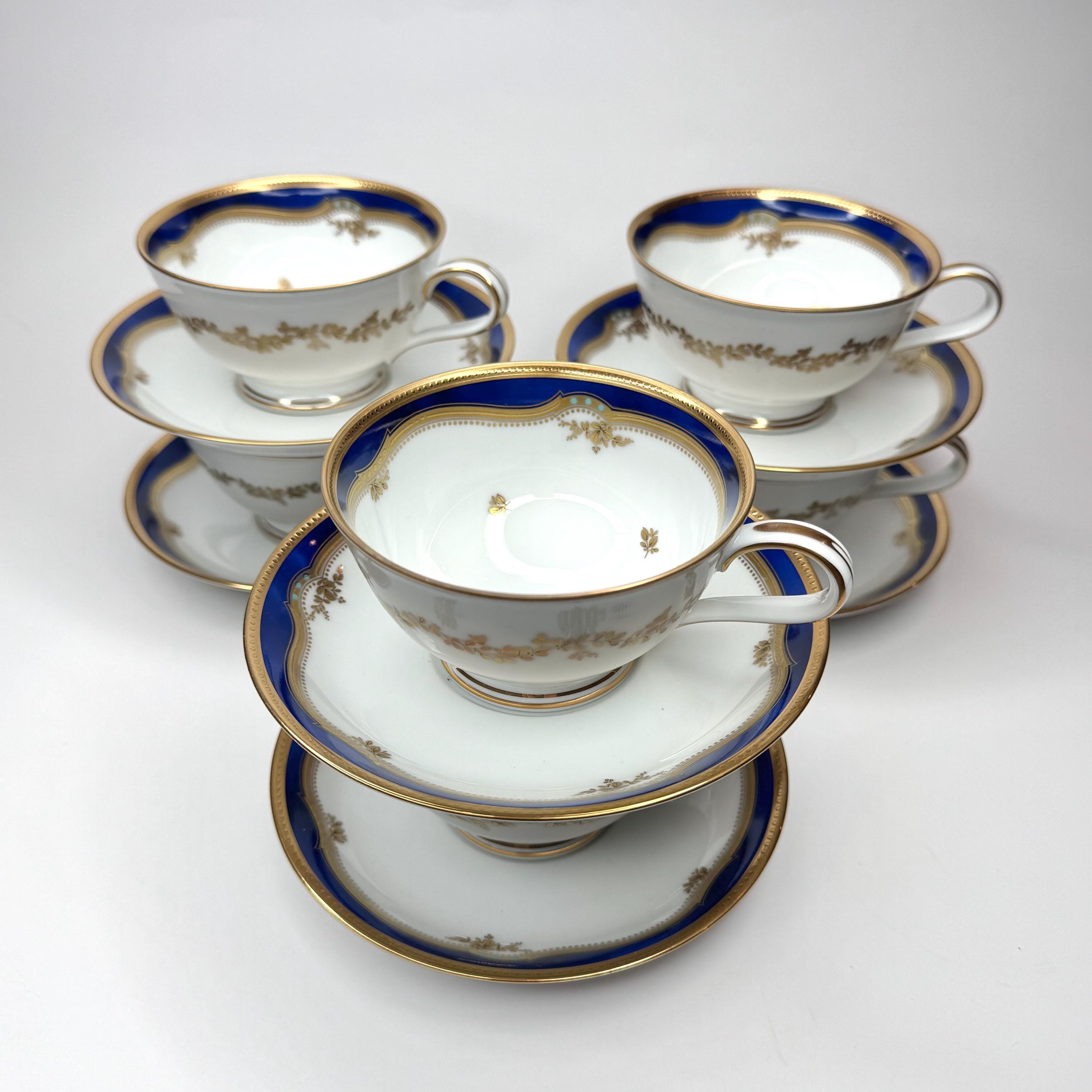 V7-Vintage-Noritake-TeaSet：6種10点セット 25 Piece ~ Noritake Lusterware Japan ~ Tea Set ~ Purple