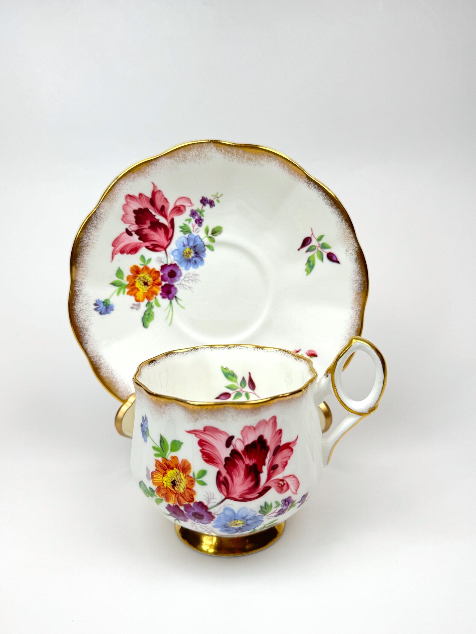 Vintage Elizabeth Fine Bone China by Taylor & Kent Hand Painted Teacup ...