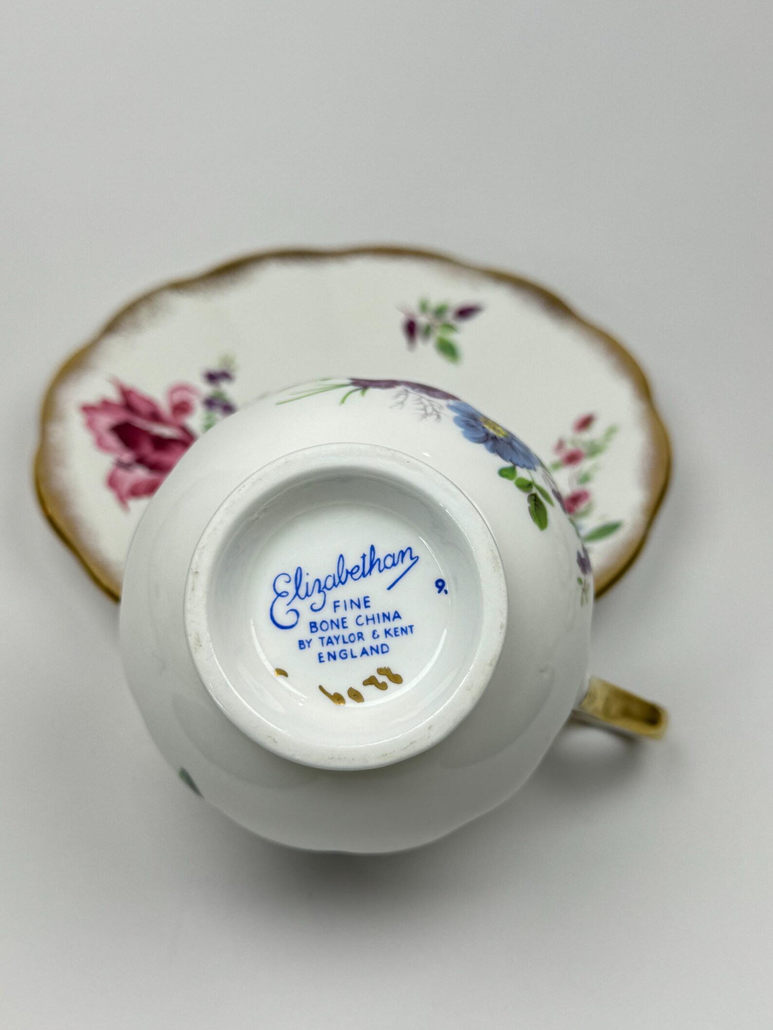 Vintage Elizabeth Fine Bone China by Taylor & Kent Hand Painted Teacup ...