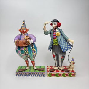 Jim Shore 2006 Clowns Figurine - Choose From #4007673 Squeezebox,  #4007674 Clown’s Best Friend