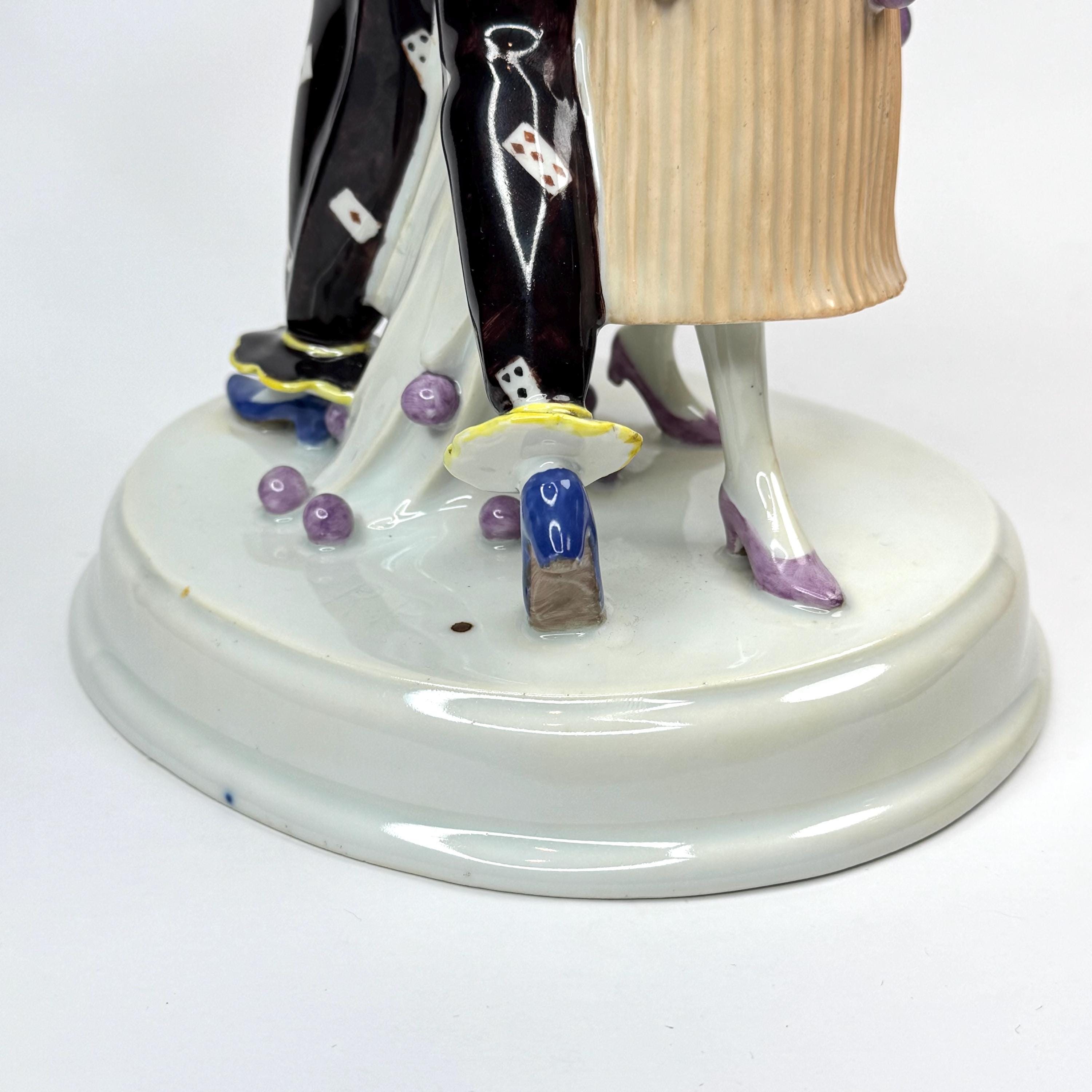 Meissen Carl Teichert Pierrot & Pierrette Figurine | Vintage
