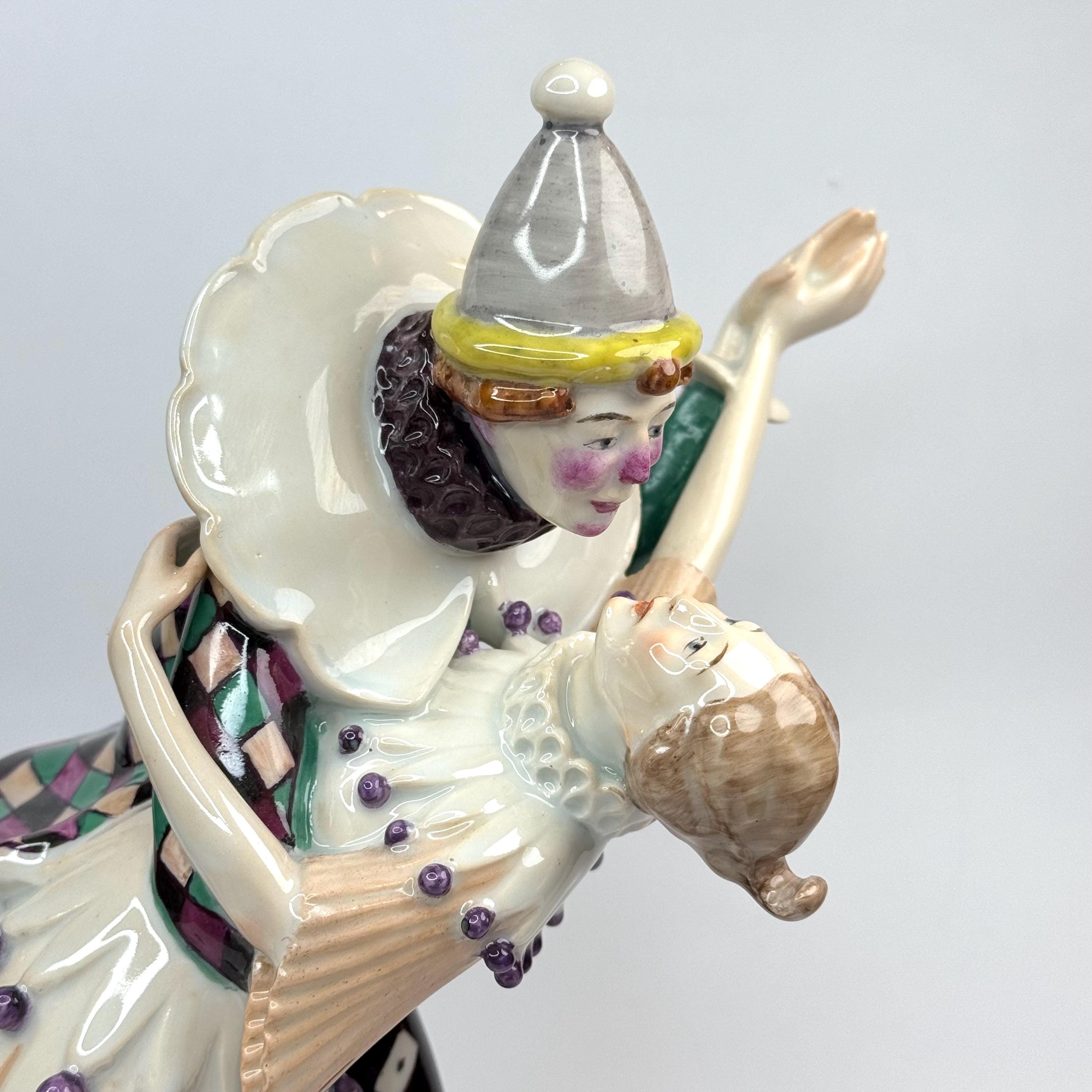 Meissen Carl Teichert Pierrot & Pierrette Figurine | Vintage