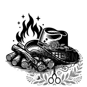 Pacote SVG de chapéu de fogueira - Padrões de tricô, crochê e bordado para artesãos criativos, projetos DIY divertidos