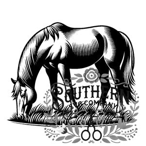 SVG-bundel grazende paarden | SVG-bestandscollectie paard voor Cricut & Silhouette | Digitale downloadontwerpset