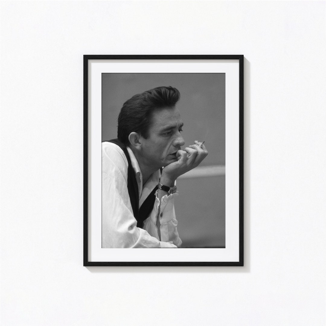 Johnny Cash Posters / Johnny Cash Black and White Wall Art, Album Cover ...