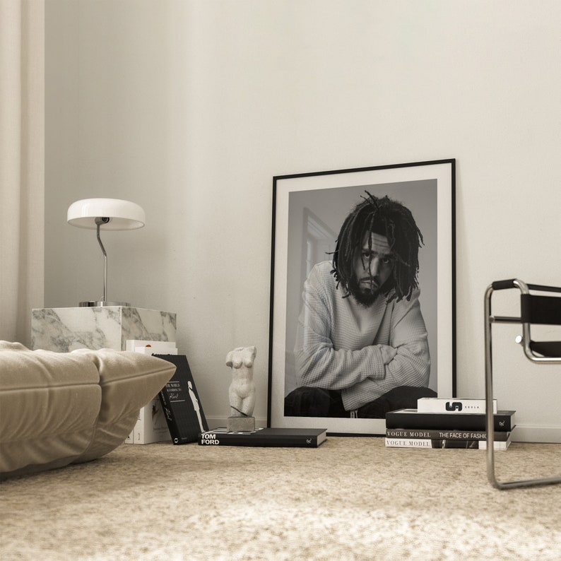 J. Cole Posters / J. Cole Black and White Wall Art, Music Poster, Home ...
