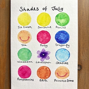 Shades of July-wenskaart.