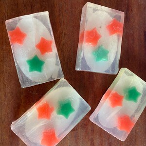 Christmas Stars Glycerin Soap Bar