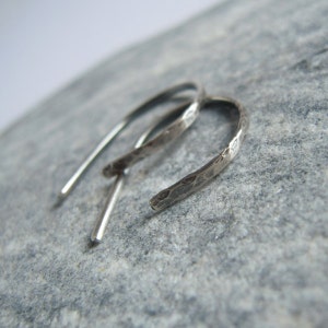 Dainty Open Hoop Earrings, Sterling Silver Or 14K Gold Filled, Minimalist Gift image 1