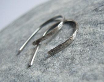 Dainty Open Hoop Earrings, Sterling Silver Or 14K Gold Filled, Minimalist Gift