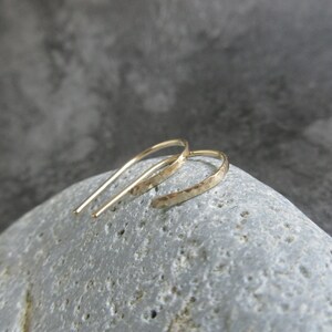 Dainty Open Hoop Earrings, Sterling Silver Or 14K Gold Filled, Minimalist Gift image 6