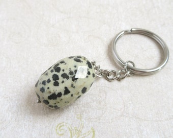 Dalmatian Jasper Keychains