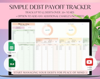 Debt Payoff Tracker Spreadsheet (Excel, Google Sheets)