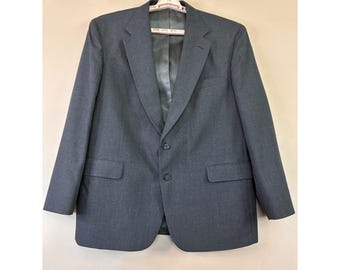 Veste blazer gris anthracite pour homme à 2 boutons avec revers cranté Taille 46R Professionnel