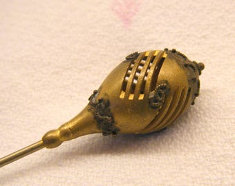 Antique Hat Pin Open Work Cricket Cage Design