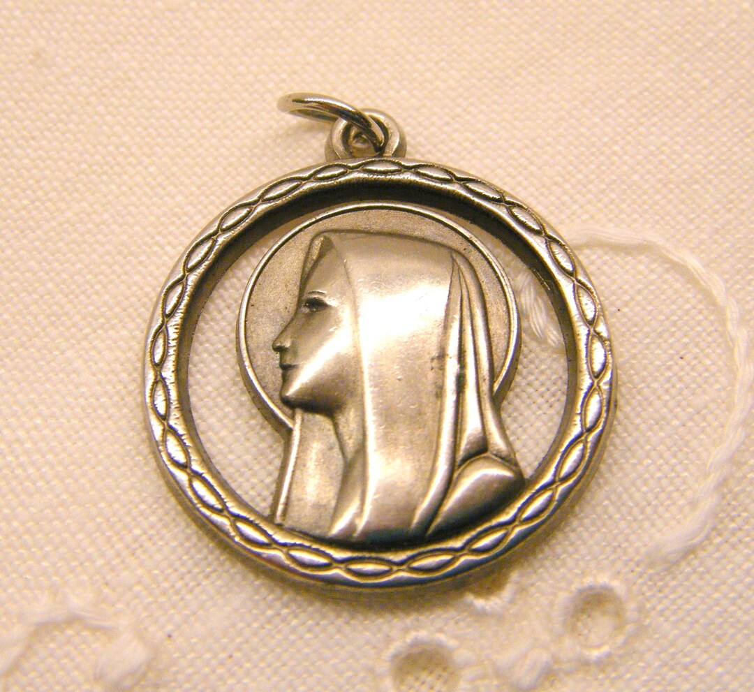 Vintage Catholic Our Lady of Lourdes Medal - Etsy