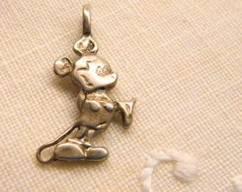Vintage Mickey Mouse Disney Sterling Silver Charm