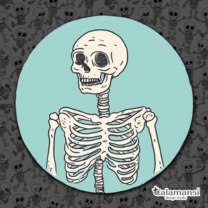 Vintage Skeleton Mouse Pad, Quirky Desk Decor, Halloween Gift, Unique Office Supplies, Fun Gamer Accessories, Spooky Home Office