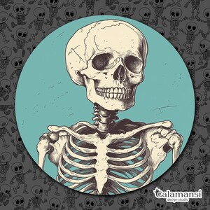 Vintage renaissance Skeleton Mouse Pad, Quirky Desk Decor, Halloween Gift, Unique Office Supplies, Fun Gamer Accessories, Spooky Home Office