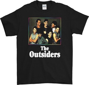T-shirt Coton Unisex The Outsiders – Motif Cinéma, Manches Courtes, Coupe Classique, Noir – Taille S à 3XL