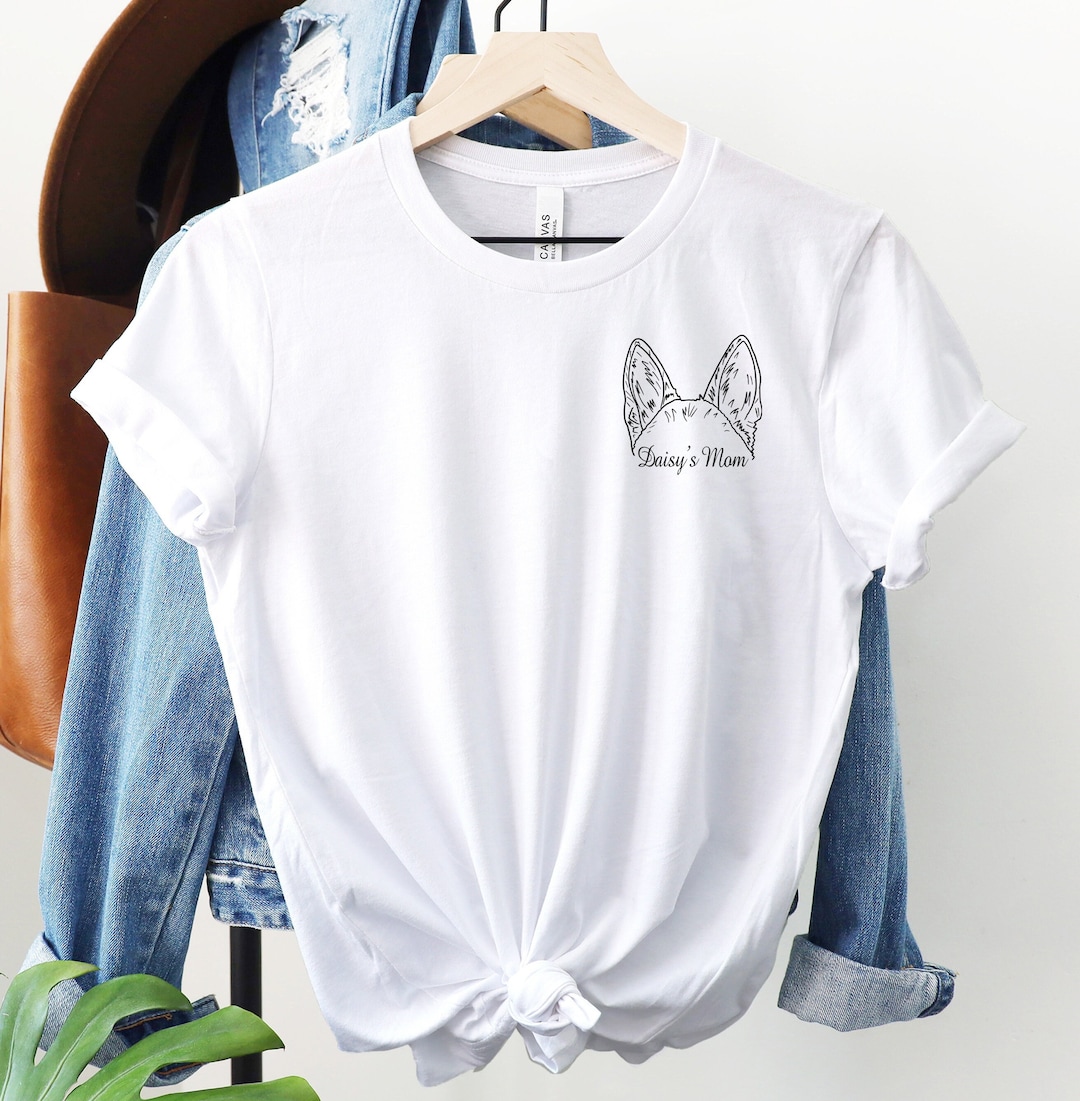 Custom Dog Ear Tshirt, Personalized Pet Tee for Dog Lovers