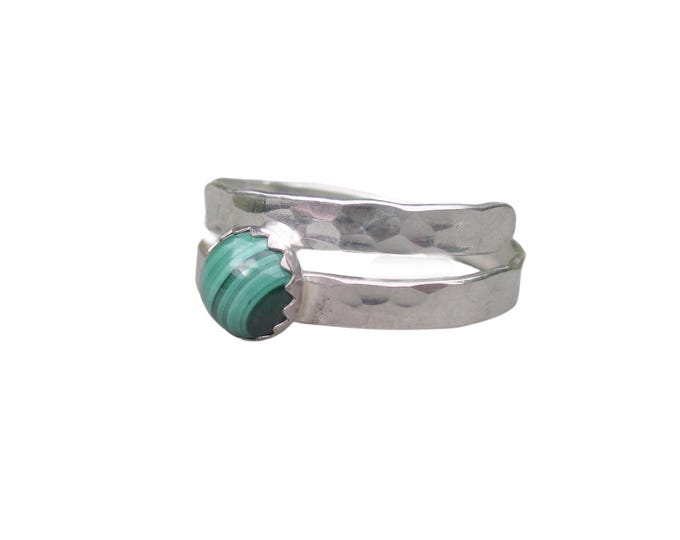 Adjustable Malachite Ring