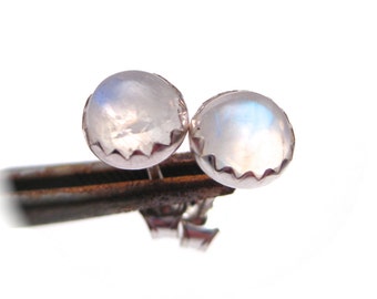 Medium Moonstone Studs 6mm Moonstone Jewelry