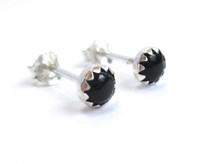 Black Onyx Stud Earrings