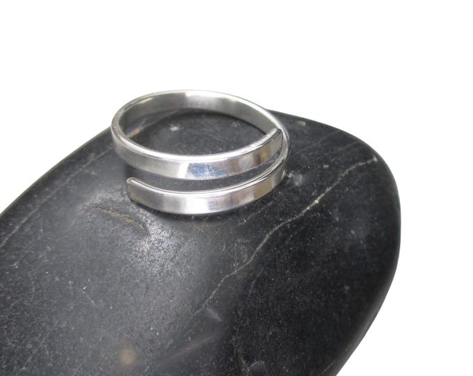 Smooth Sterling Silver Ring, Adjustable
