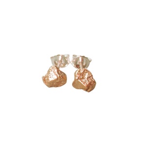 Gold Chunk Stud Earrings