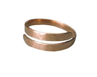 Hammered Gold Adjustable Ring