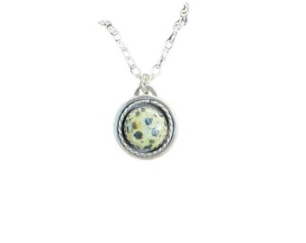 Dalmation Jasper Pendant Necklace