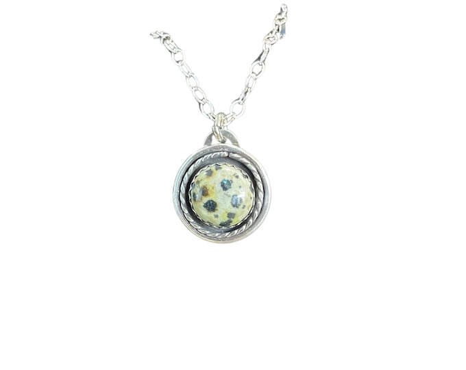 Dalmation Jasper Pendant Necklace