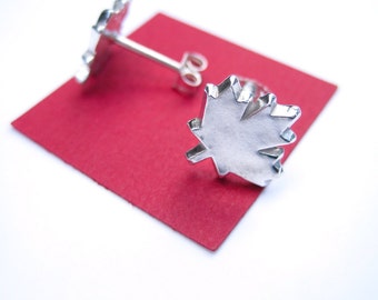 Maple Leaf Stud Earrings, Maple Leaf Earrings, Canada Leaf Jewelry