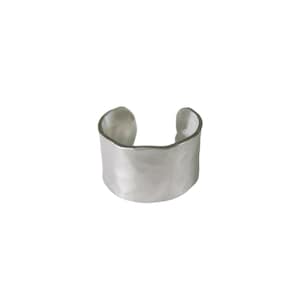 Wide Ear Cuff, Hammered Silver Ear Cuff, Wide Ear Cuff