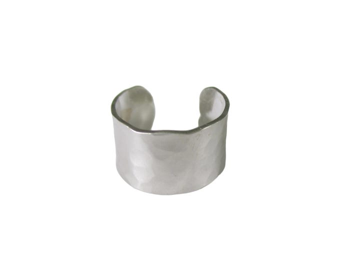 Hammered Silver Ear Cuff