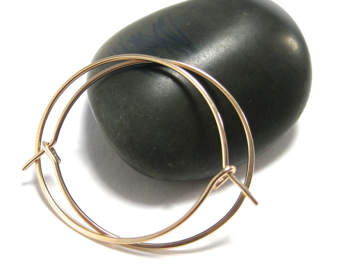Large Gold Hoop Earrings, Thin Gold Hoops, Big Gold Hoop Earrings, Yellow Gold Hoops