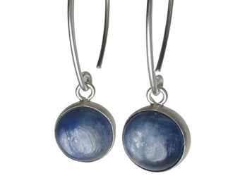 Kyanite Dangle Earrings in Sterling Silver 6mm