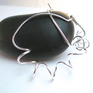 Twisted Hoop Earrings, Unique Silver Hoops, Twisted Designs Jewelry