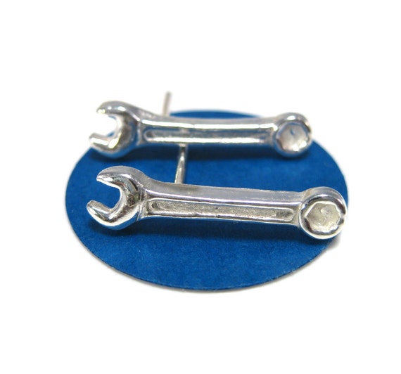 Tiny Wrench Earrings Wrench Stud Earrings Miniature Tools Etsy