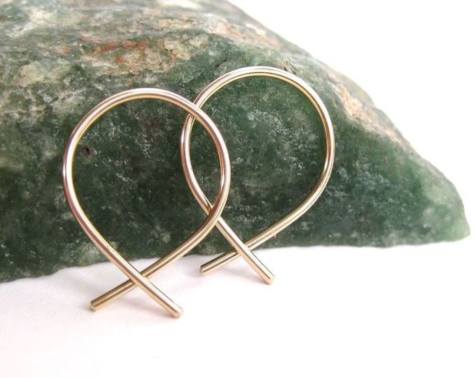 Small Gold Hoop Earrings- Fish Shaped