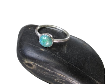 Chrysocolla Ring Adjustable Sterling Silver Custom Size
