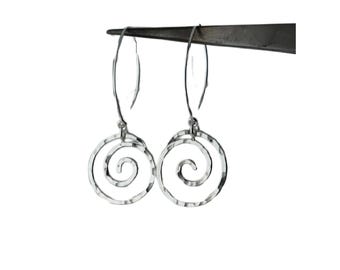 Spiral Dangle Earrings in Sterling Silver
