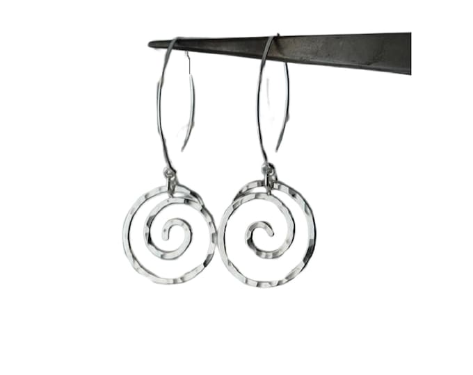 Sterling Silver Dangles Hoops