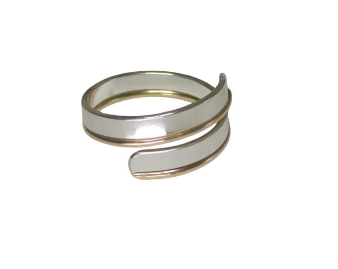 Silver and Gold Adjustable Ring
