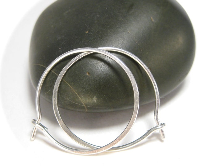 Medium Sterling Silver Earrings Hoops- Thin Silver Hoops