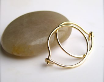 Small Gold Hoop Earrings, Lightweight Gold Hoops