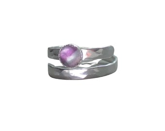 Fluorite Ring Adjustable Sterling Silver
