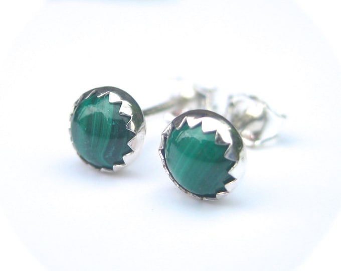 Malachite Stud Earrings
